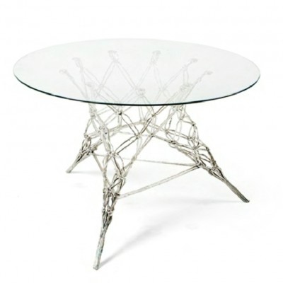 ‘Knotted” chrome Coffee Table