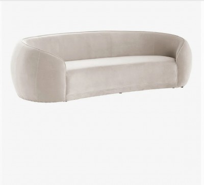 rounded velvet sofa “Austin”